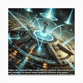 Aether Class Command Ship Communication Coordination Canvas Print