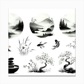 Asian Art Canvas Print