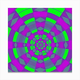 Purple And Green Psychedelic Abstract Canvas Print