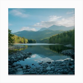 Lake In The Mountains Canvas Print