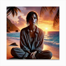 Tropical Woman Canvas Print