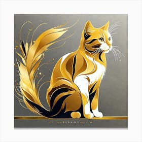 Golden Cat 23 Canvas Print