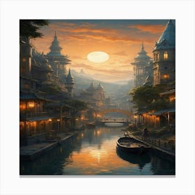 Fantasy City Canvas Print