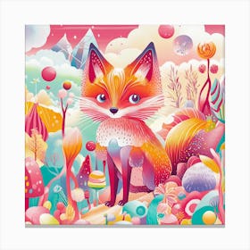 Fox In The Forest 5 Canvas Print