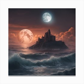 Castle In The Ocean Canvas Print