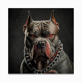 Pitt dog portrait Canvas Print