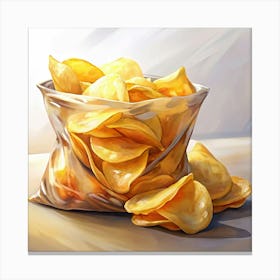 Bag Of Potato Chips Canvas Print