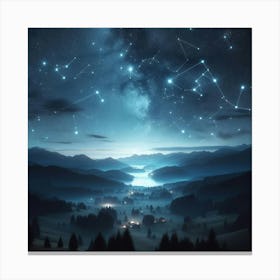 Night Sky With Stars Canvas Print