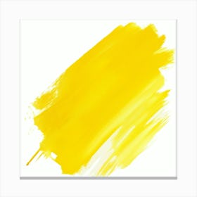 Yellow Paint Brush Stroke Canvas Print