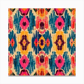 Ikat Pattern Canvas Print