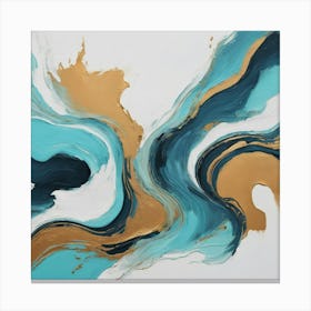 Abstract Painting River Art Print 2 Canvas Print