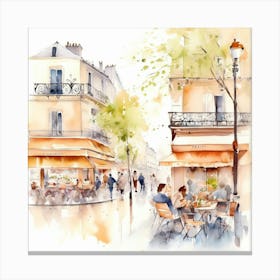 Paris Cafes 1 Canvas Print