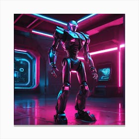 Robot In Space 4 Canvas Print