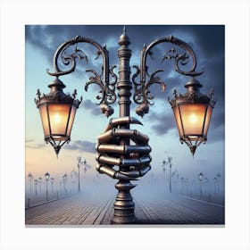 Spooky Street Lamp Canvas Print
