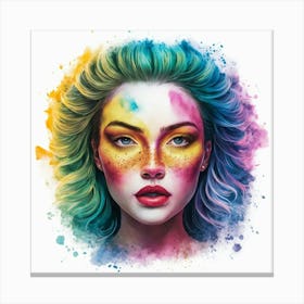 Colorful Girl Canvas Print