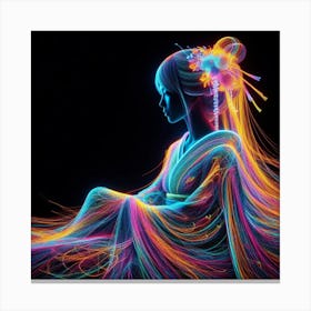 Colorful woman 3 Canvas Print