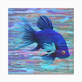 Blue Siamese Fish Canvas Print