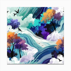 Leonardo Anime Xl An Abstract Natureinspired Artwork With A Wh 1 (2) Canvas Print