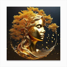 Golden Tree Of Life 4 Canvas Print