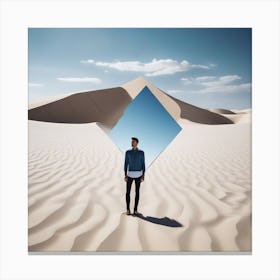 Man In The Desert 97 Canvas Print