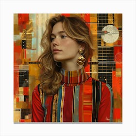 Girl In A Red Top Canvas Print