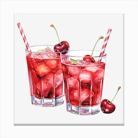Cherry Cocktail 8 Canvas Print