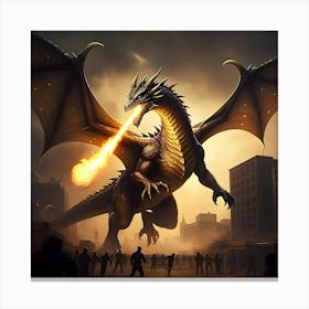 Rise Of The Purple Dragons By Land Canvas Print