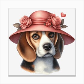 Beagle In Hat Lienzo