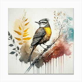 Bird On A Branch Canvas Print