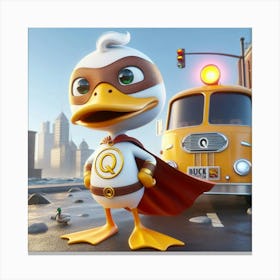 Ducky Super Hero Canvas Print