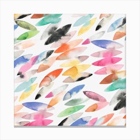 Surf Abstract Colorful Square Canvas Print