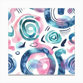 Abstract Watercolor Pattern 6 Canvas Print