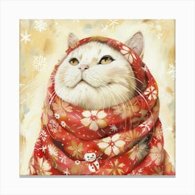 Christmas Cat Canvas Print