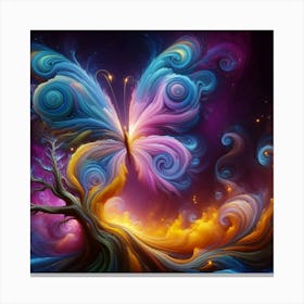 Abstract Butterfly Canvas Print