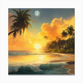 Sunset Beach Canvas Print