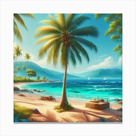 Tropical Beach 1 Canvas Print