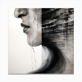 Woman'S Face Canvas Print