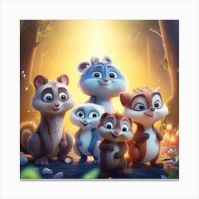 Chipmunks Canvas Print