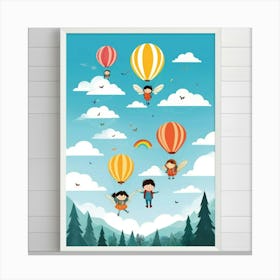 Default Fly High Together Nursery Kids Art Print 3 Canvas Print