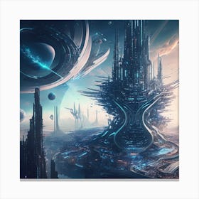 Futuristic City 30 Canvas Print