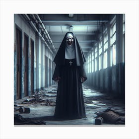 Nun ghost Canvas Print