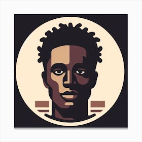 Portrait Of A Black Man Canvas Print