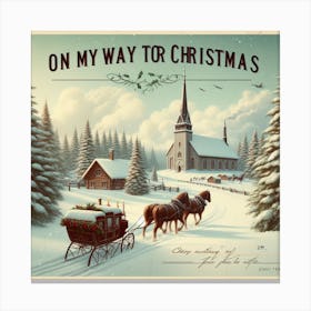 On My Way To Christmas Canvas Print