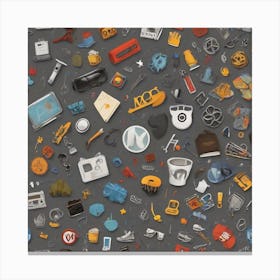 Collection Of Various Items Canvas Print