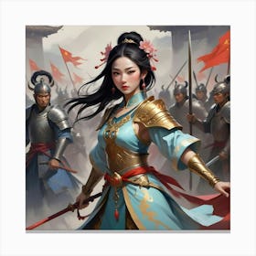 Chinese Warrior Canvas Print