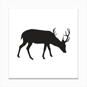 Deer Silhouette 1 Canvas Print