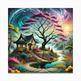 House In The Sky Canvas Print