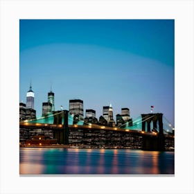 Brooklyn Bridge At Dusk Canvas Print