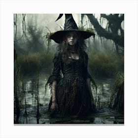 Witch In The Swamp Canvas Print