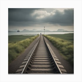 A Person Stepping Onto A Train Platform A Road Winding Through Changing Landscapes Or A Ship Sailing 287294392 Canvas Print